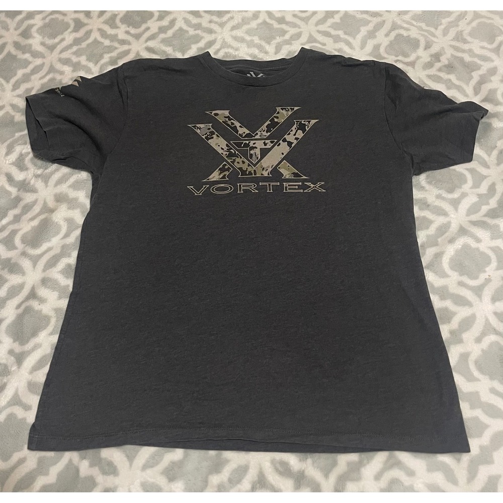 Vortex Optics Mens Charcoal Gray Camo Logo T-Shirt Sportsmans Warehouse Large